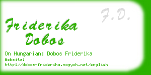 friderika dobos business card